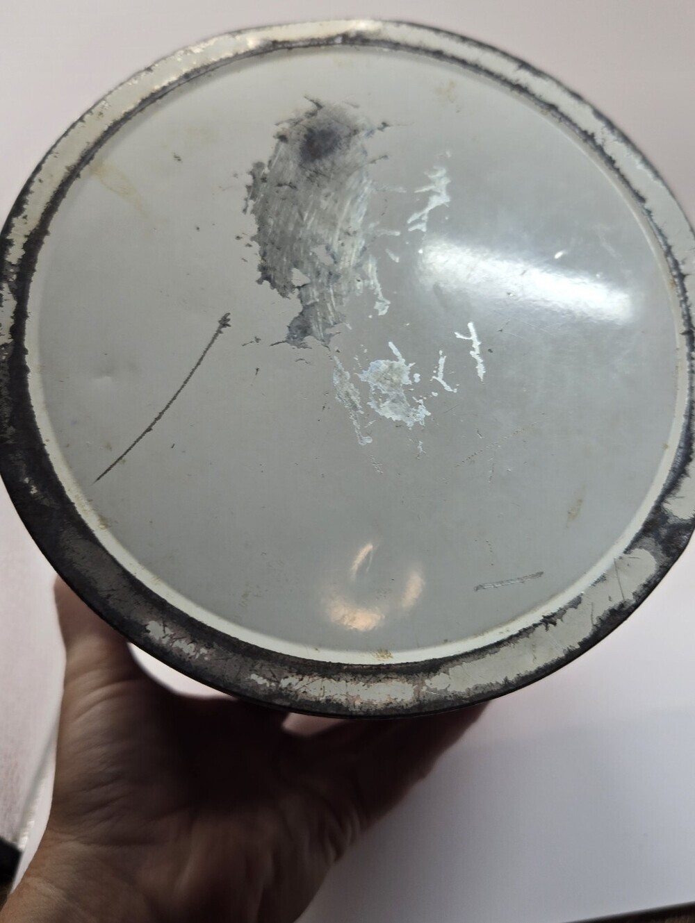 Vintage Mid-Century Modern Metal Tin Canister With Oranges - Picture 9 of 9